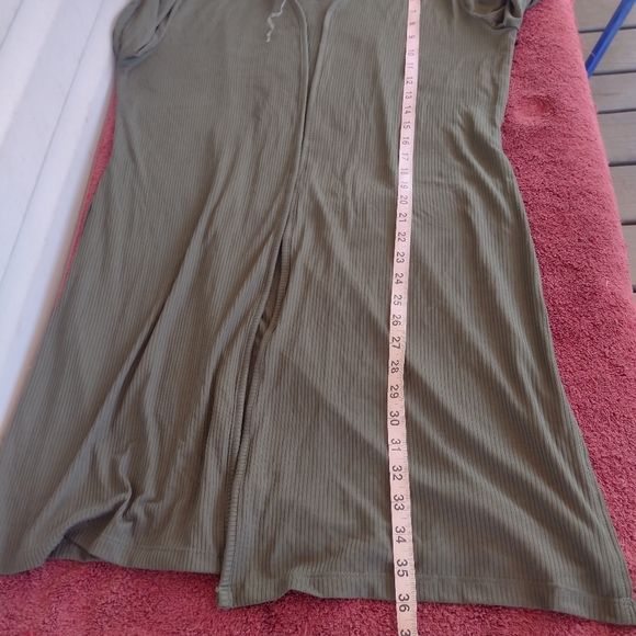 Splash Plus Women's Avocado Rib Knit Long Open Front Cardigan, Size 2X - Picture 8 of 8